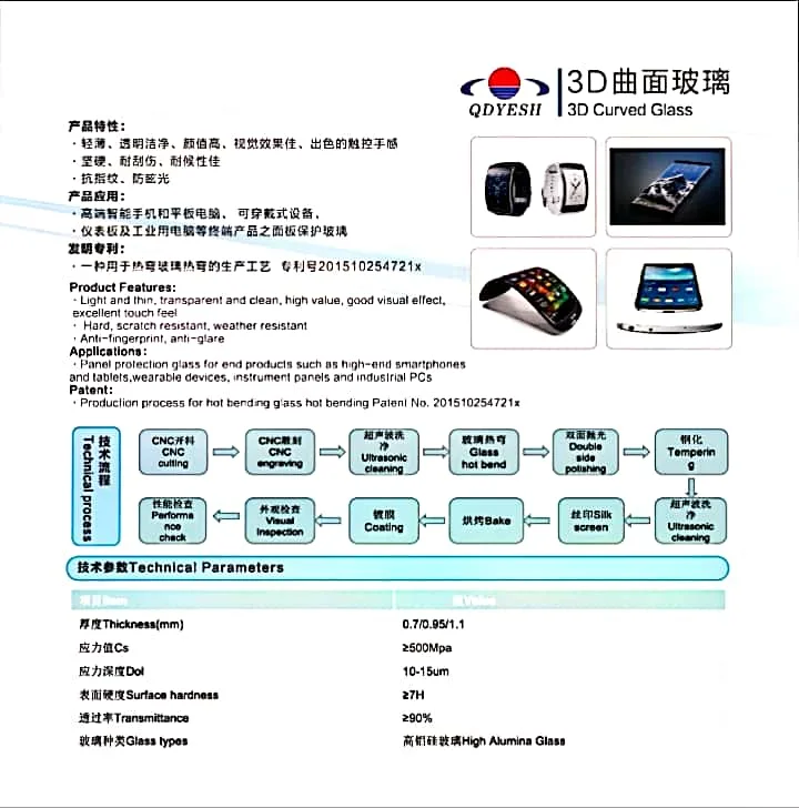 AG/Ar/Af Treatment Round Cover Lens Toughened Glass for Mobile Phones